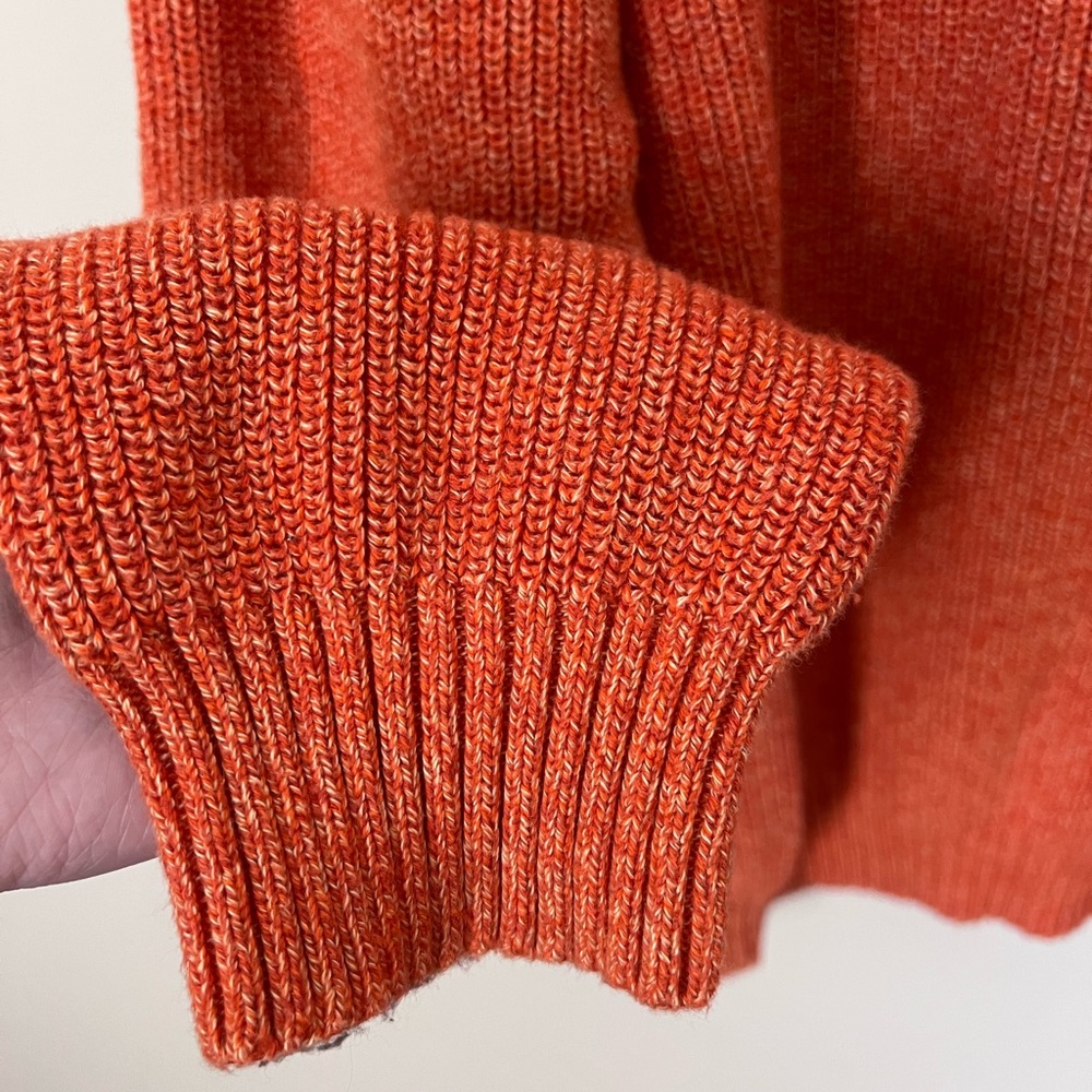 izod xxl heavy knit orange heather crewneck sweater - Picture 6 of 7